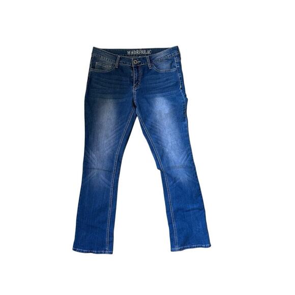 Hydraulic Denim - Hydraulic Jeans W 11 Blue Lola Micro Bootcut Embroidered Western Denim 31”inseem